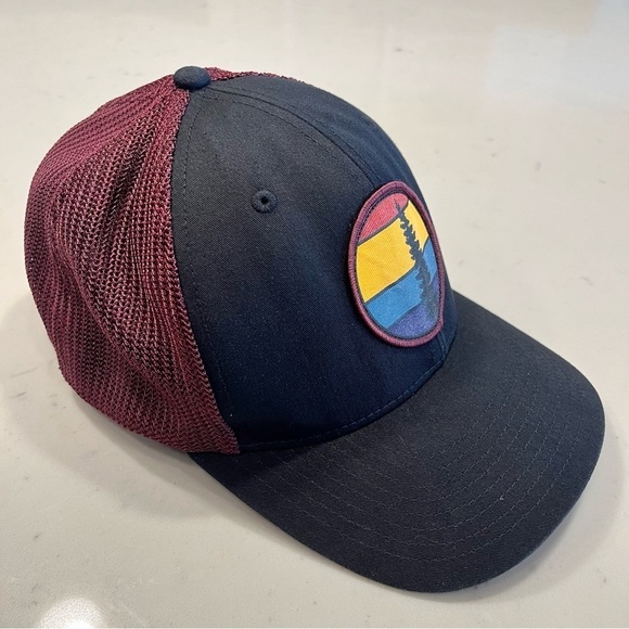 Black and Maroon Columbia Trucker Hat - Picture 7 of 9